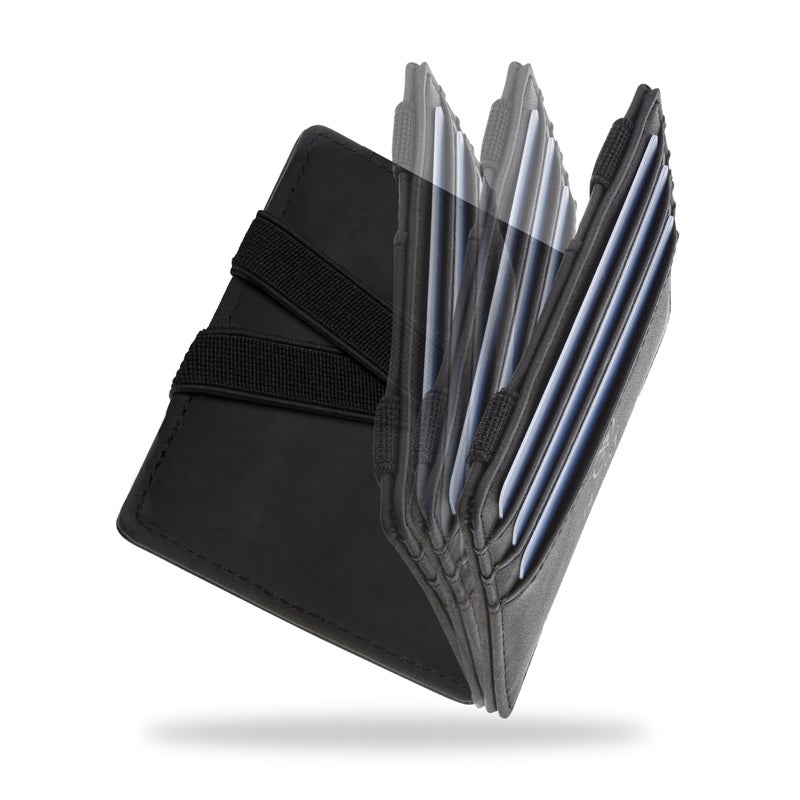 West - Magic Wallet with Coin Compartment + Gift Packaging - RFID Wallet for Men Compact & Small Magic Money Wallet - Extra Strong Money Bands, Magic Wallets for Men - Image 1